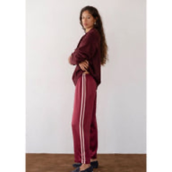 DONNI. Pants - The Silk Stripe Crop Pant